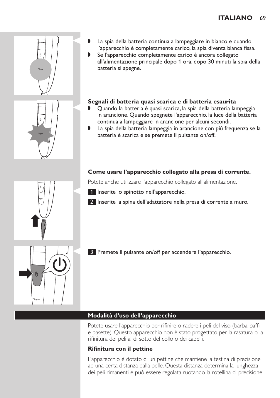 Philips BEARDTRIMMER Series 5000 Tondeuse barbe étanche User Manual | Page 69 / 122