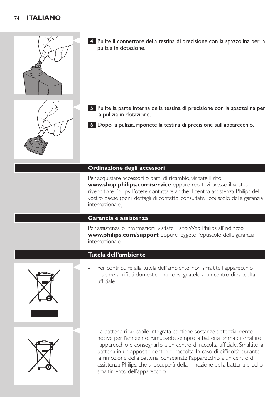 Philips BEARDTRIMMER Series 5000 Tondeuse barbe étanche User Manual | Page 74 / 122
