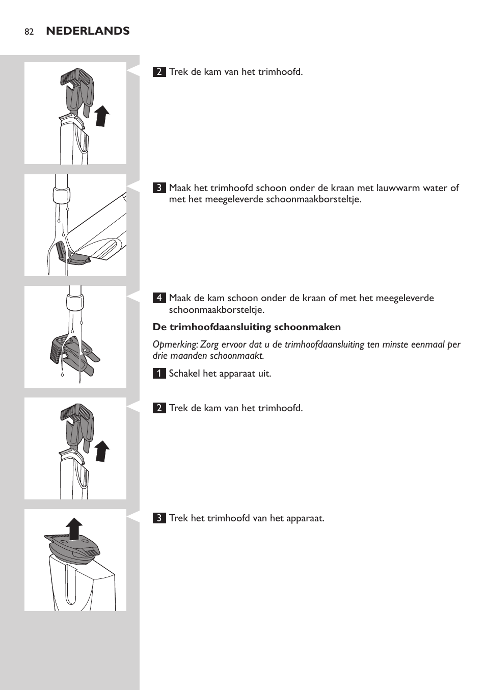Philips BEARDTRIMMER Series 5000 Tondeuse barbe étanche User Manual | Page 82 / 122