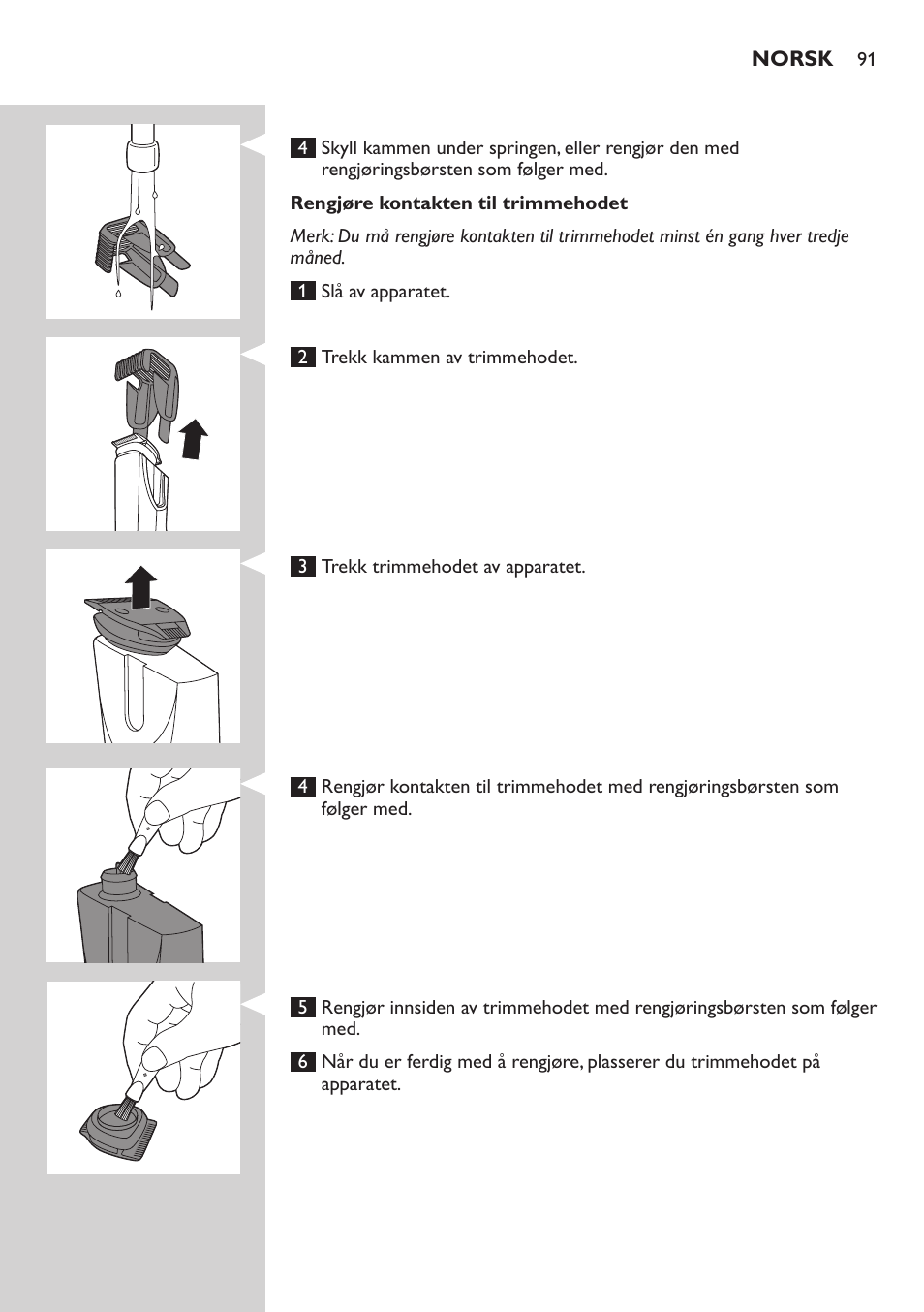 Philips BEARDTRIMMER Series 5000 Tondeuse barbe étanche User Manual | Page 91 / 122