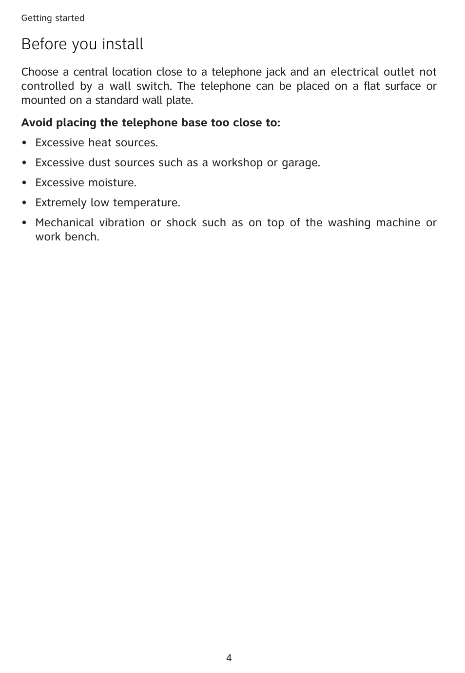 Before you install | AT&T 1856  Speakerphone User Manual | Page 7 / 50