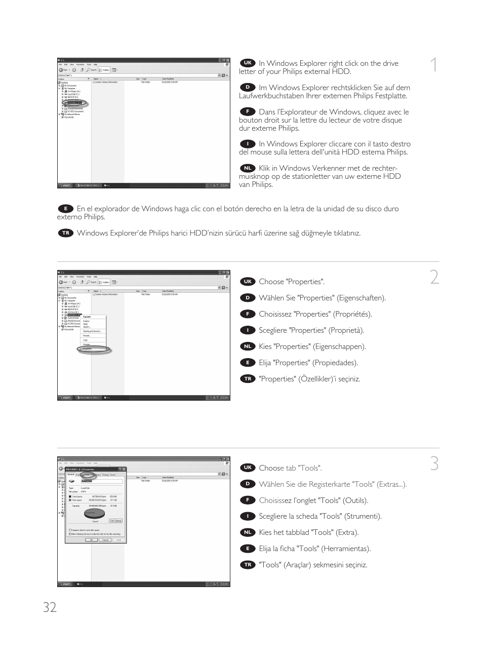 Philips Disque dur externe User Manual | Page 32 / 52