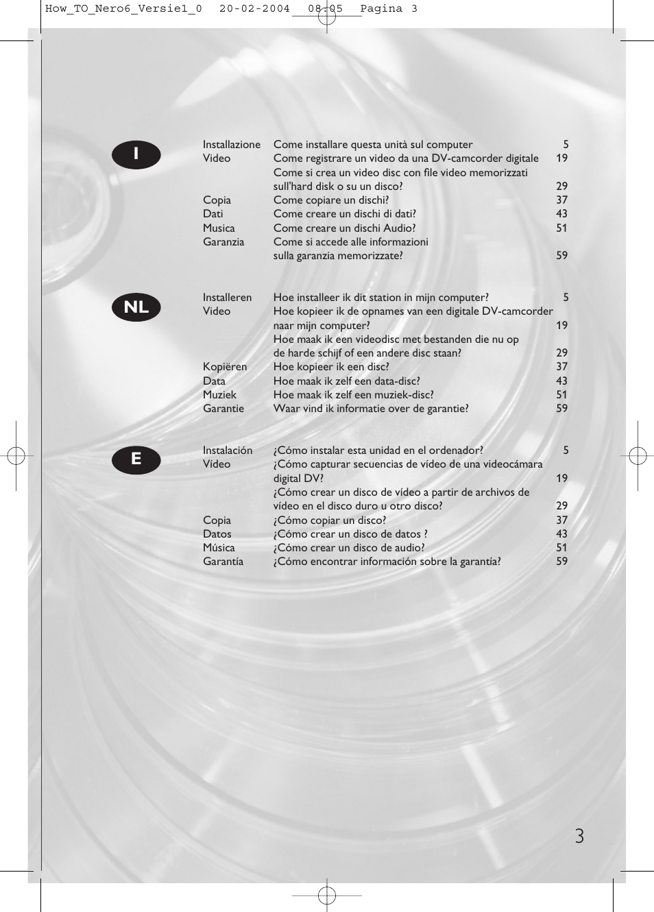 Inl e | Philips Lecteur interne User Manual | Page 3 / 64