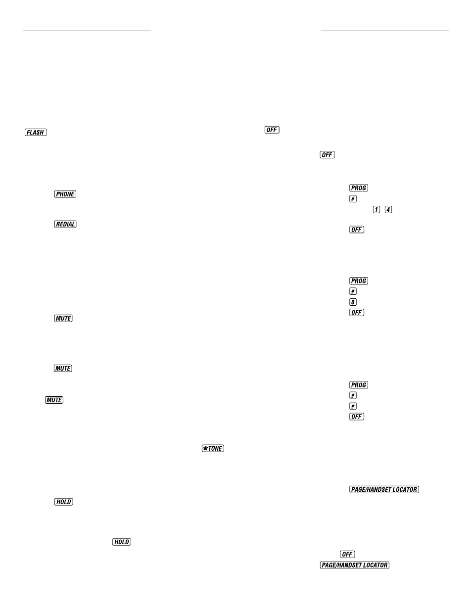 Special telephone services, Redial, Mute | Ringer mute, Hold, Advanced autoselect feature, Temporary tone, Programming the ringer type, Turning off the ringer, Checking the ringer | AT&T 9110 User Manual | Page 4 / 14