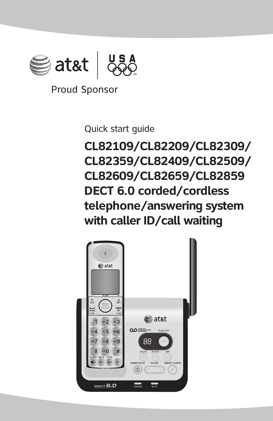 AT&T DECT CL82859 User Manual | 9 pages