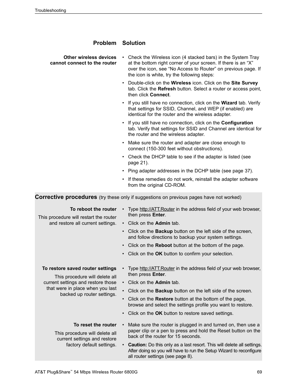 AT&T Plug&Share 6800G User Manual | Page 69 / 77