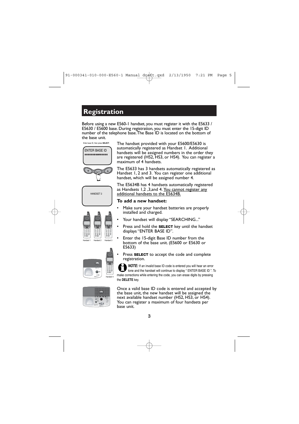 Registration | AT&T E5630 User Manual | Page 5 / 10
