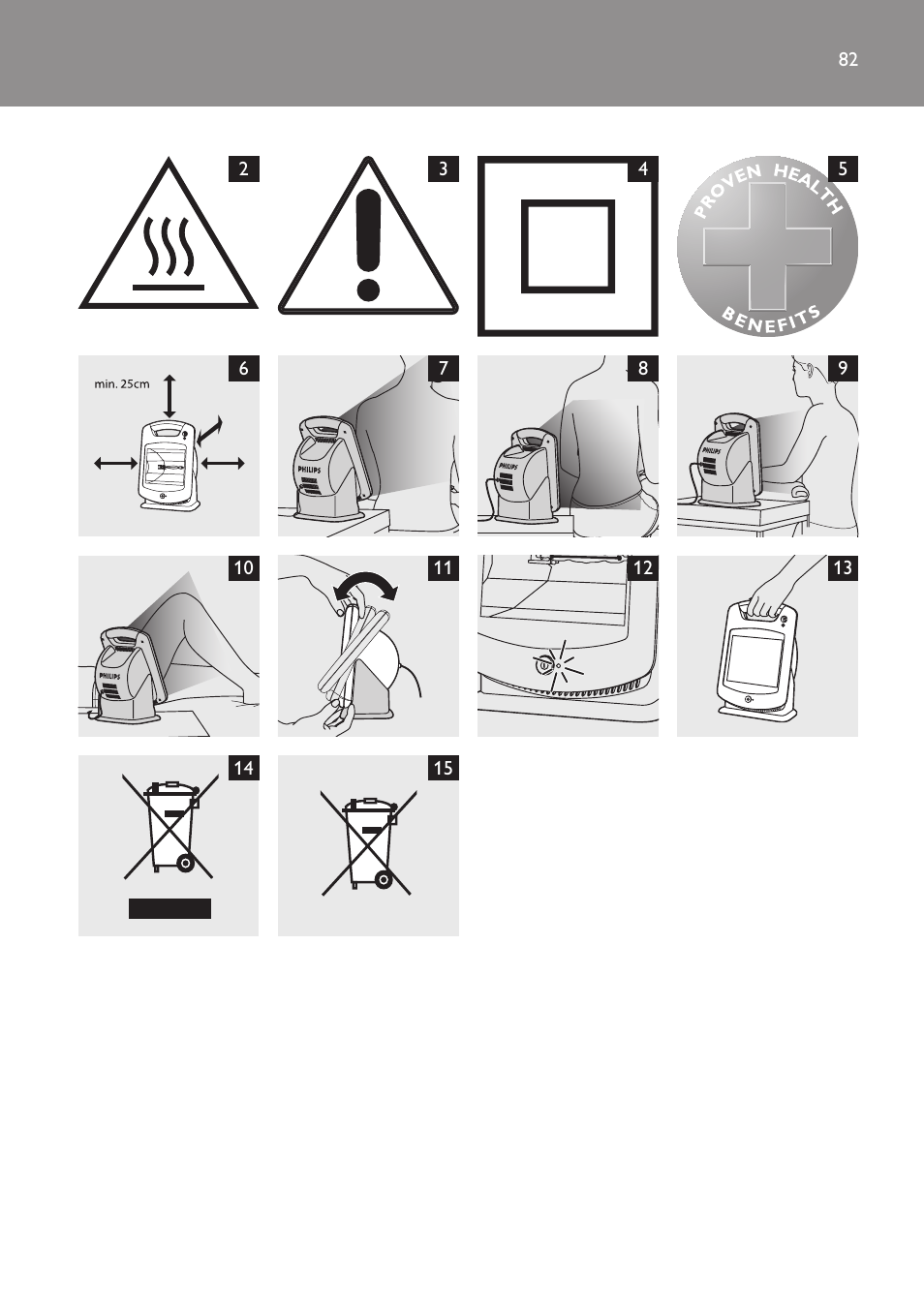 Philips Lampe infrarouge InfraCare User Manual | Page 82 / 84
