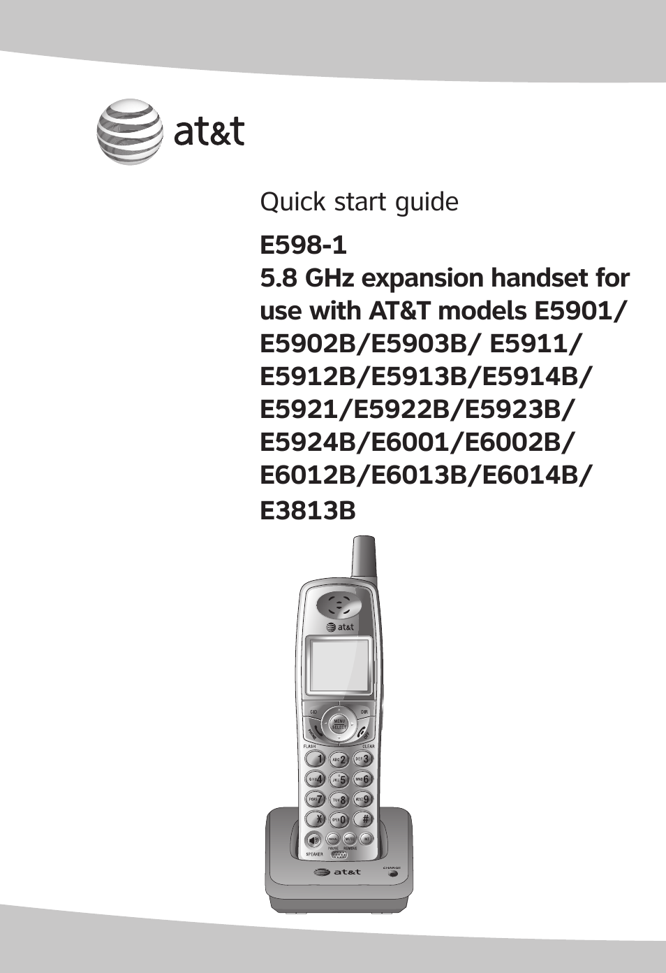 AT&T E598-1 User Manual | 7 pages