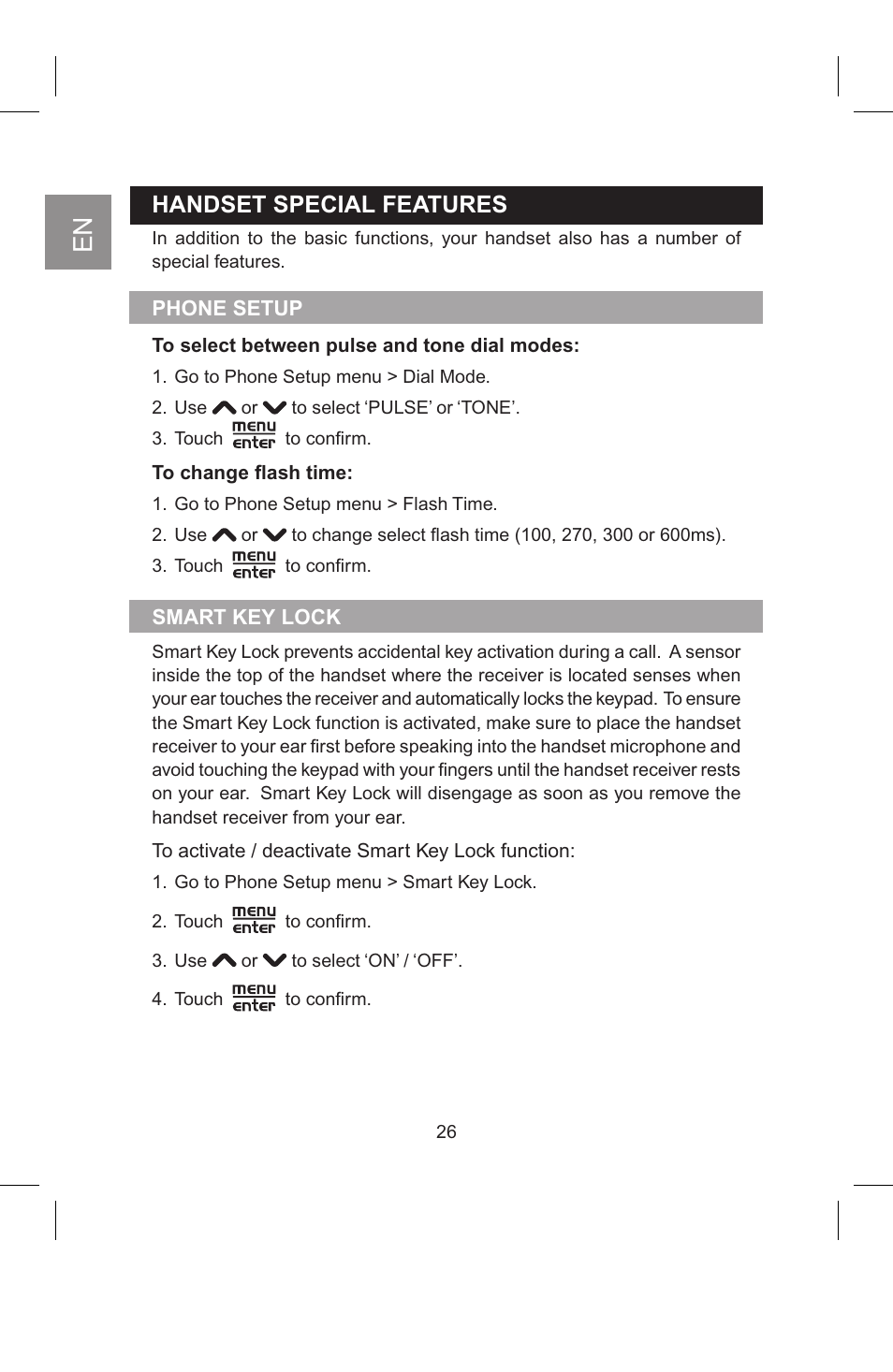 Handset special features | AT&T 2820 User Manual | Page 27 / 46