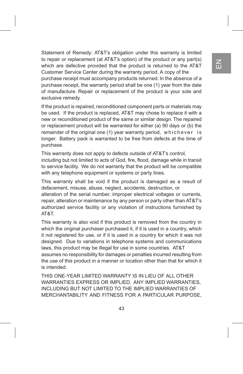 AT&T 2820 User Manual | Page 44 / 46