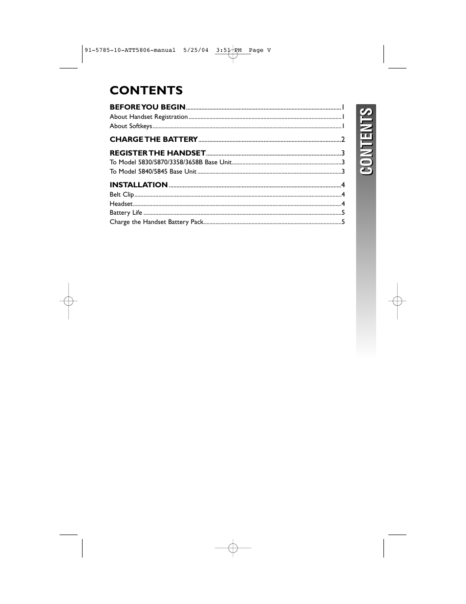 AT&T 5800 User Manual | Page 3 / 8