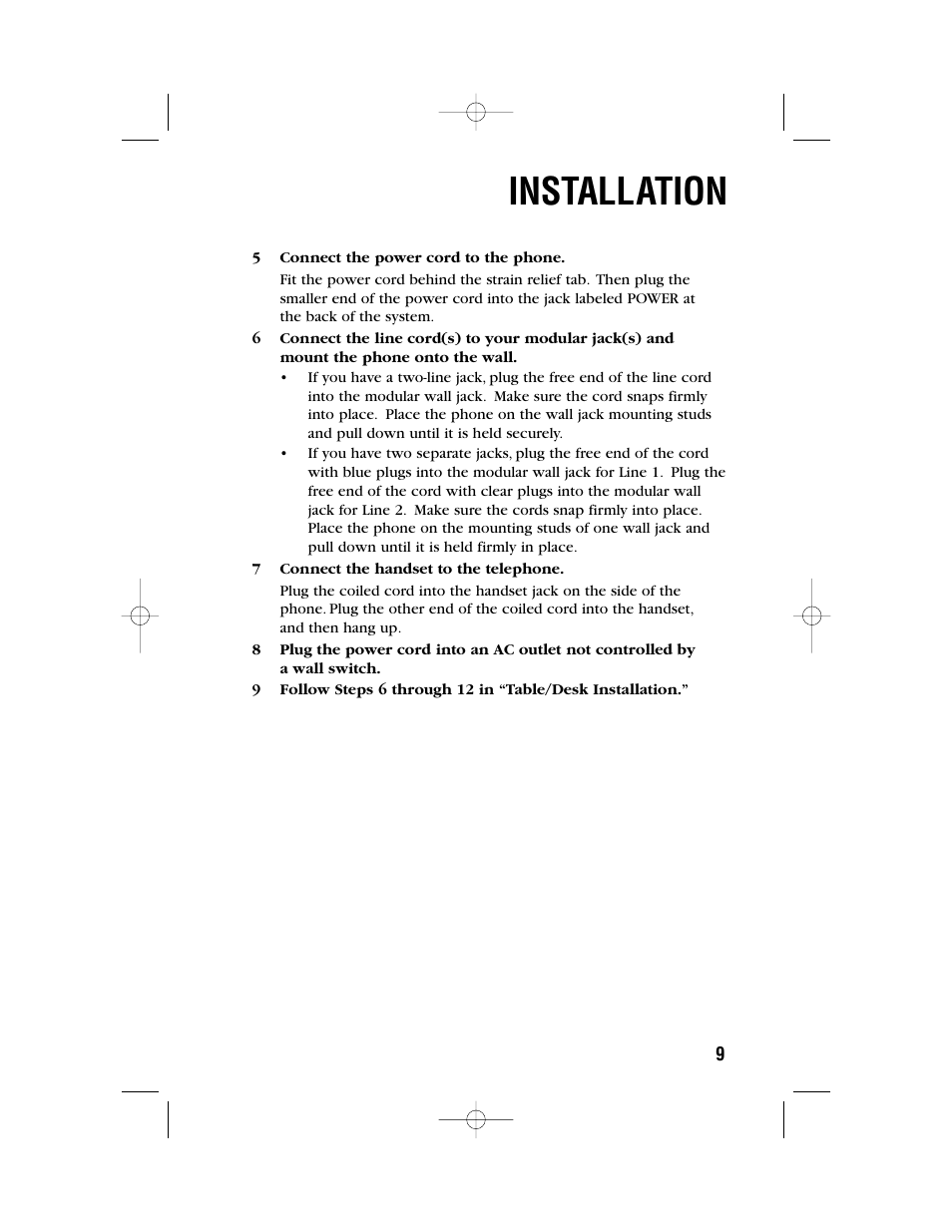Installation | AT&T 972 User Manual | Page 12 / 29