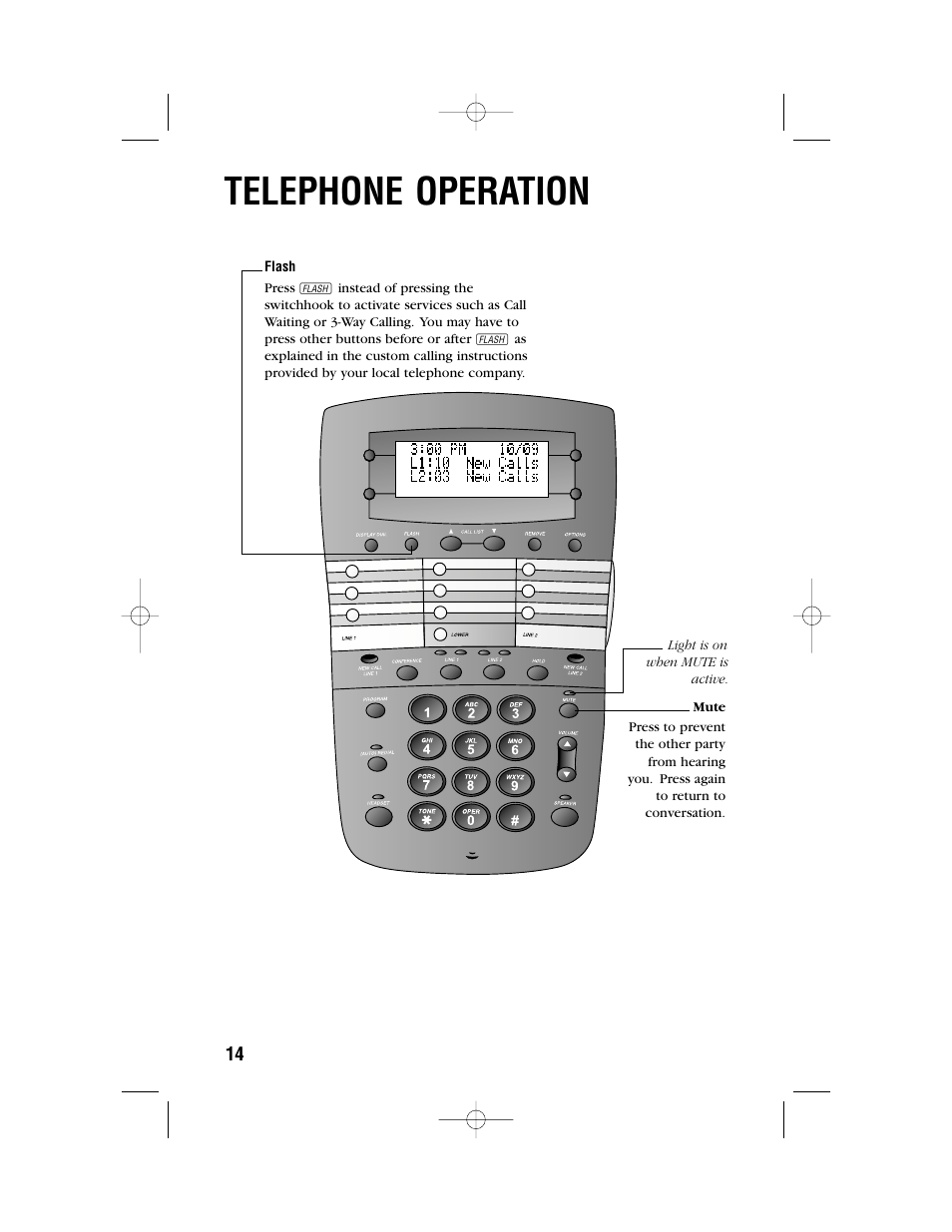 Telephone operation | AT&T 972 User Manual | Page 17 / 29