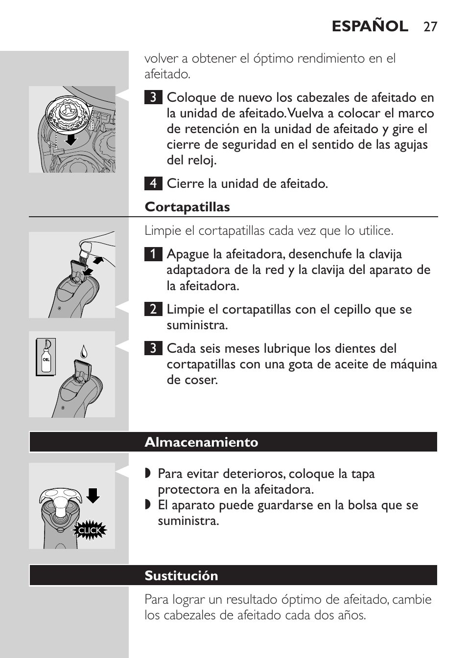 Philips Rasoir électrique User Manual | Page 25 / 72