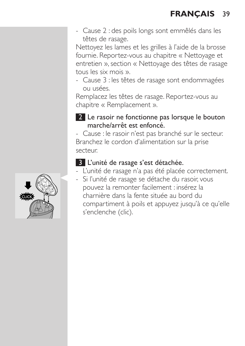 Philips Rasoir électrique User Manual | Page 37 / 72