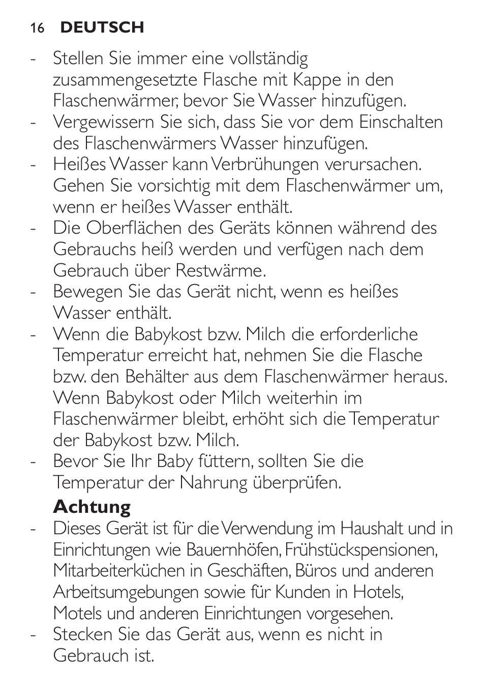 Philips AVENT Chauffe-biberon User Manual | Page 16 / 64