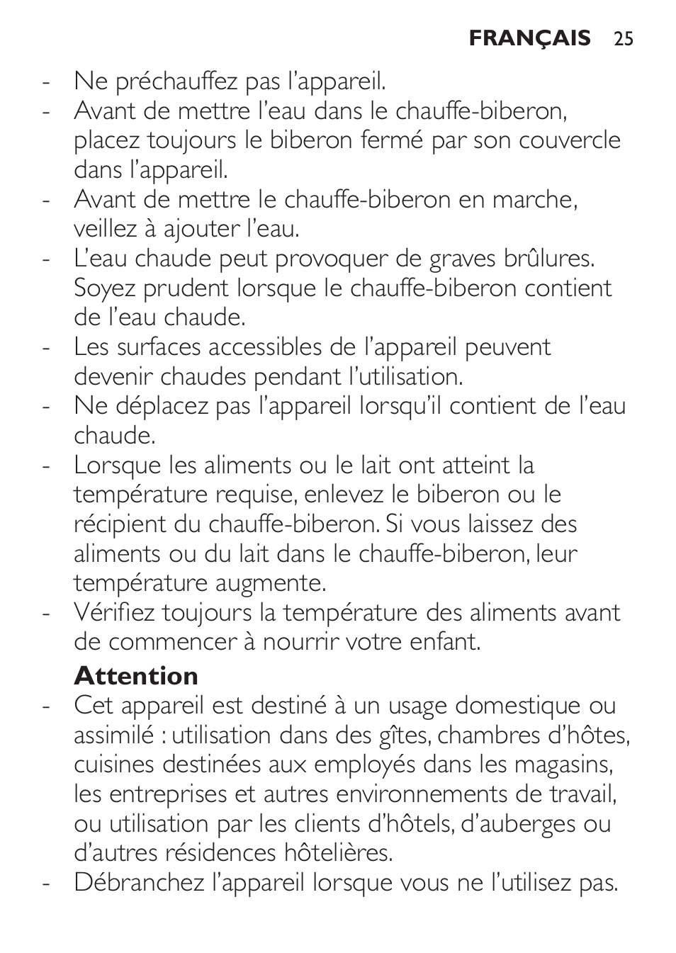 Philips AVENT Chauffe-biberon User Manual | Page 25 / 64