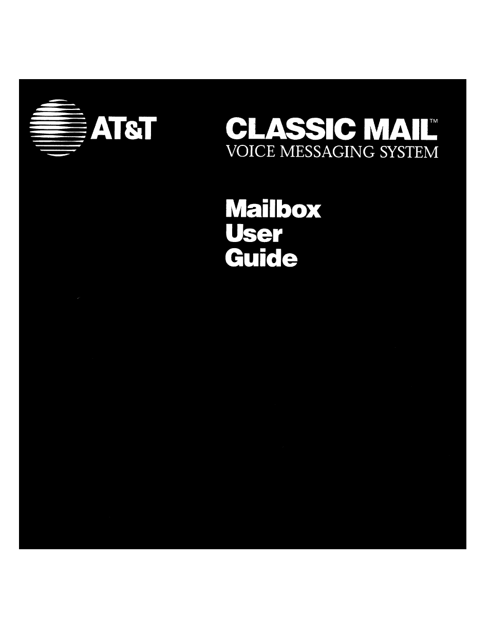AT&T Classic Mail Voice Messaging System User Manual | 64 pages