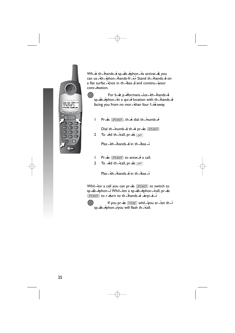 Telephone opera tion telephone opera tion | AT&T 5870 User Manual | Page 28 / 77