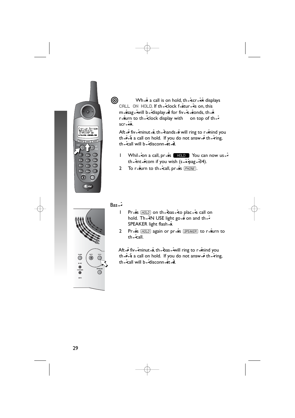 Telephone opera tion telephone opera tion | AT&T 5870 User Manual | Page 32 / 77