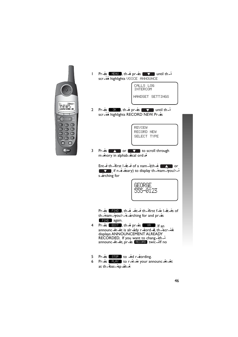 Caller id opera tion caller id opera tion | AT&T 5870 User Manual | Page 49 / 77