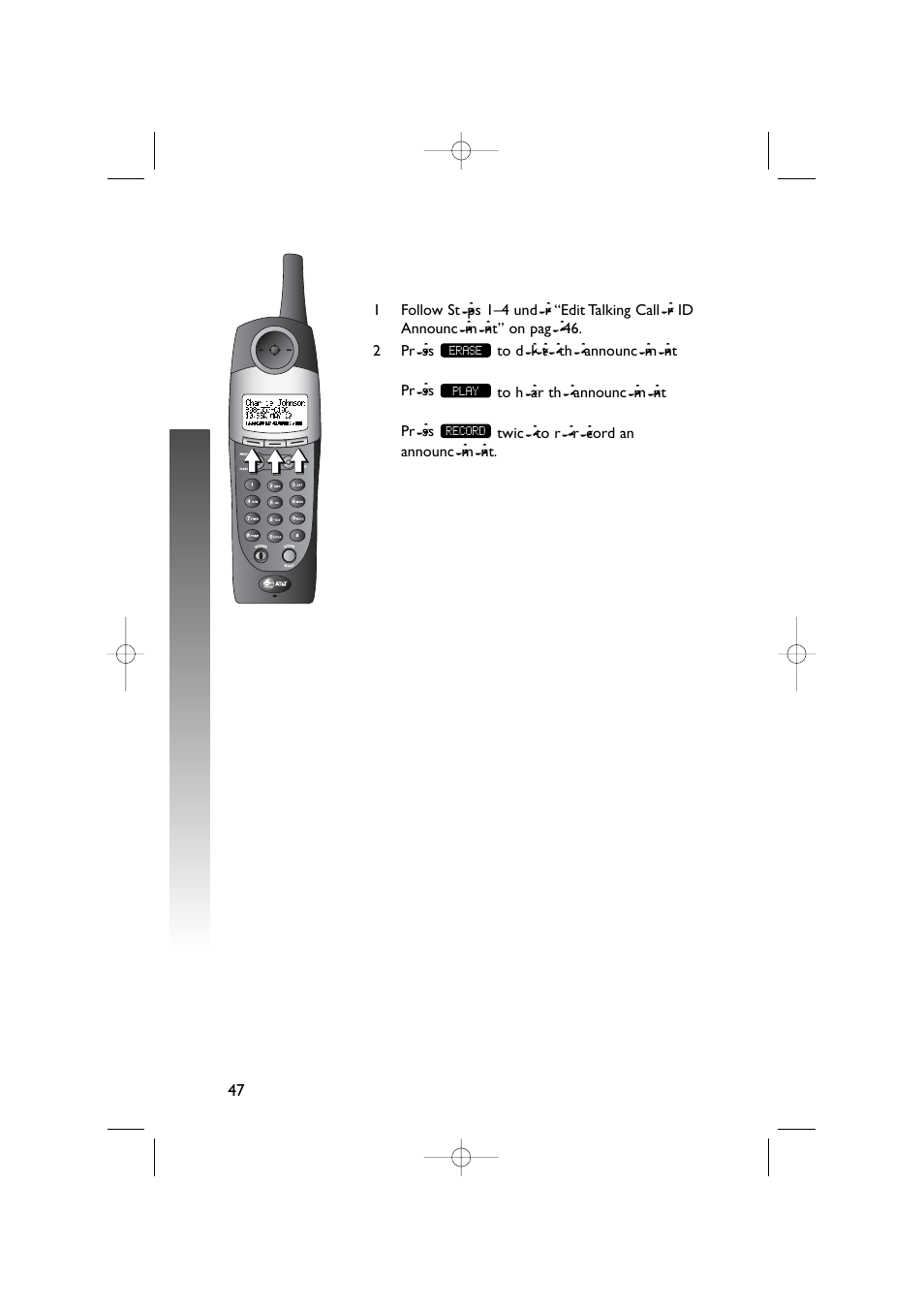 Caller id opera tion caller id opera tion | AT&T 5870 User Manual | Page 50 / 77