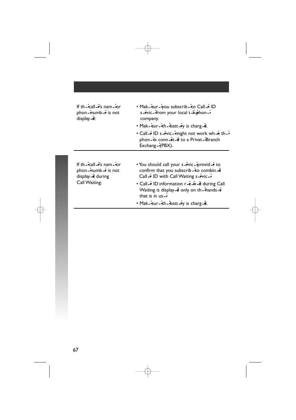 Caller id | AT&T 5870 User Manual | Page 70 / 77