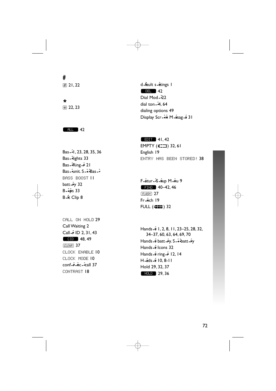 Index | AT&T 5870 User Manual | Page 75 / 77