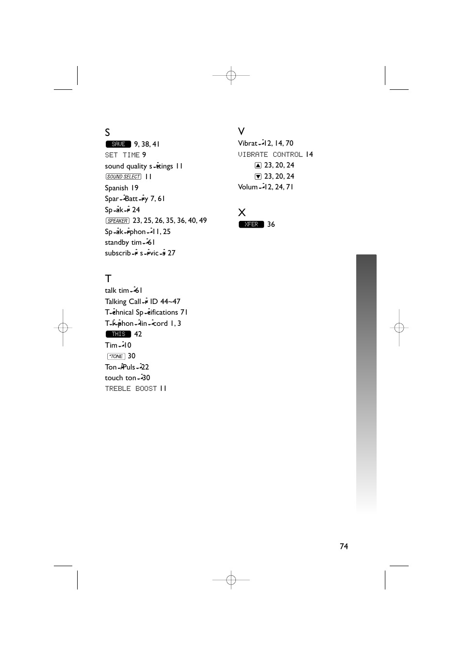 Index | AT&T 5870 User Manual | Page 77 / 77