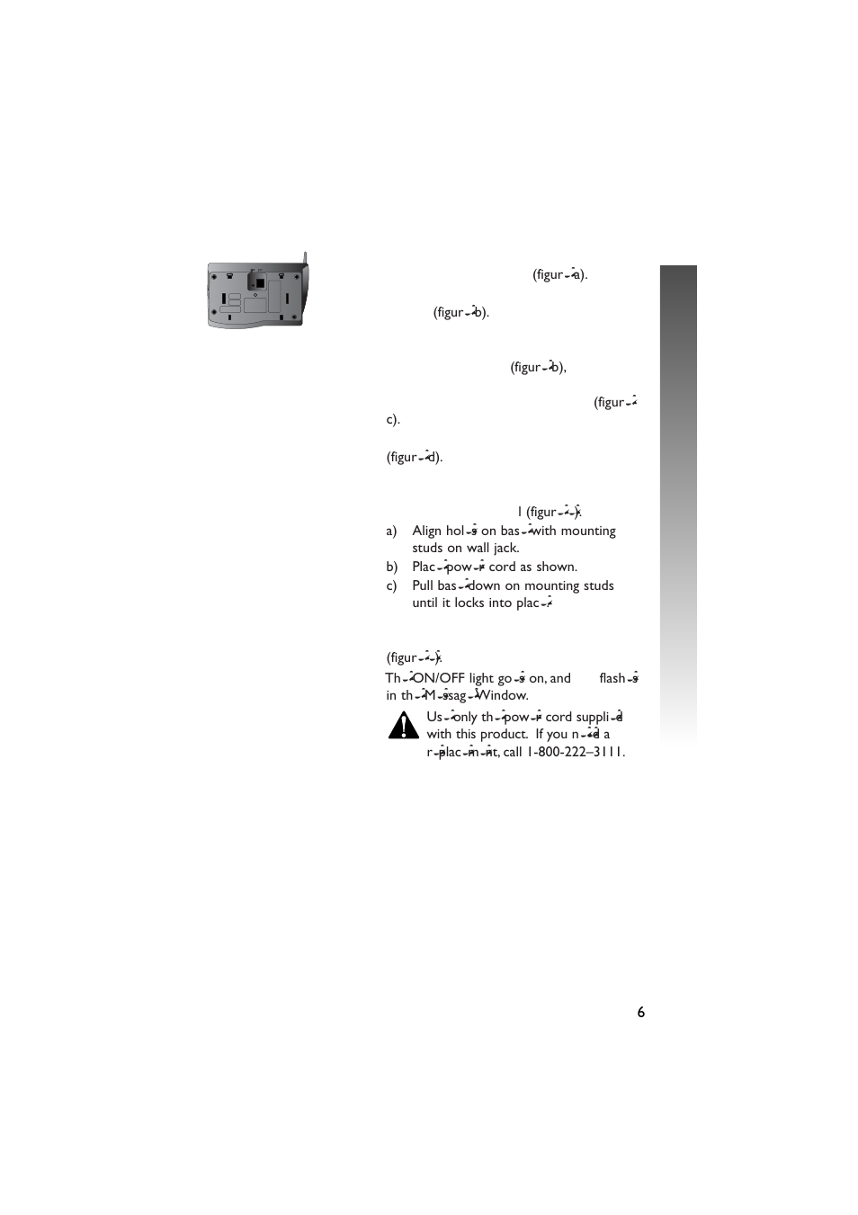 Wall installation | AT&T 5870 User Manual | Page 9 / 77