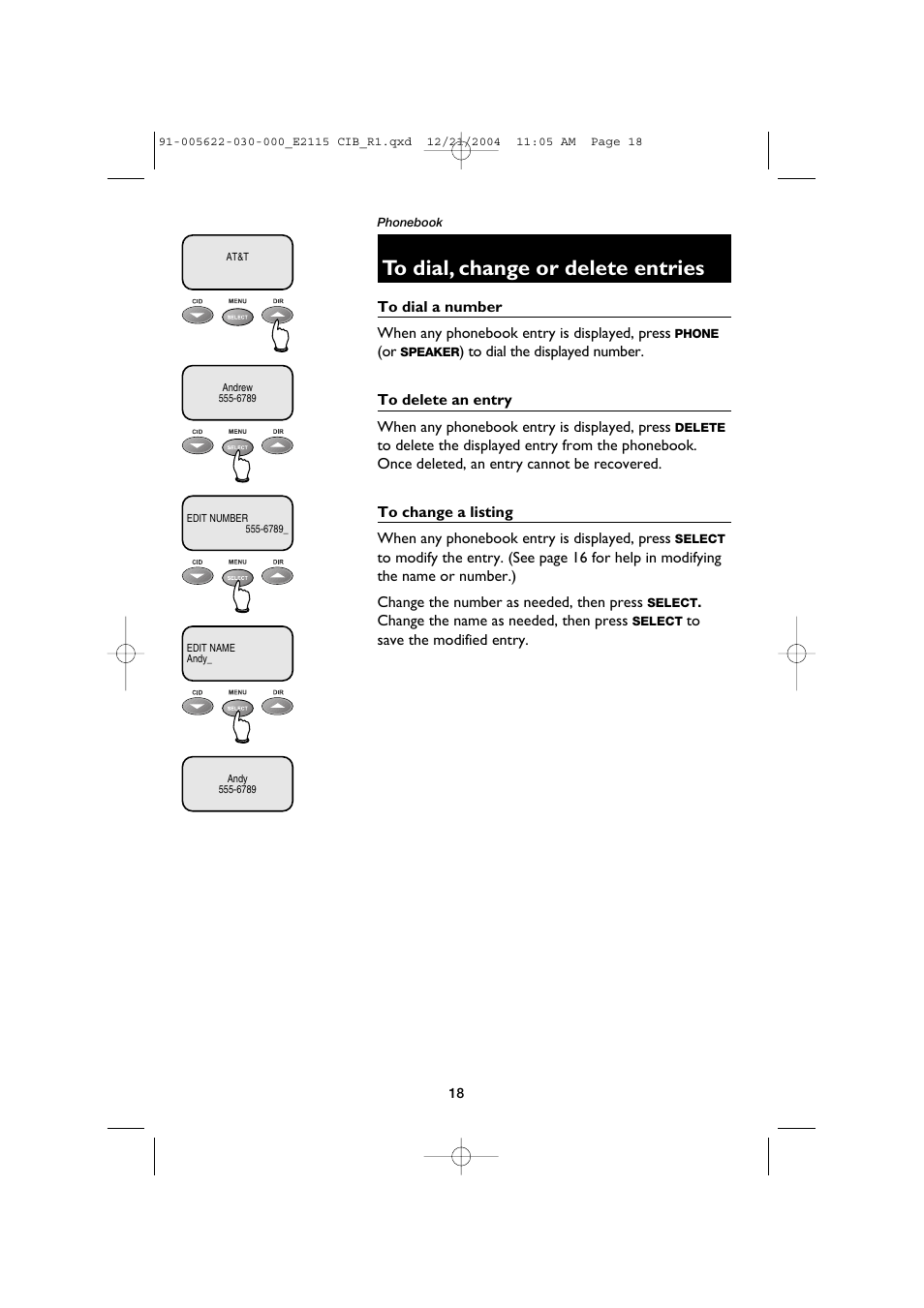 AT&T E2115 User Manual | Page 20 / 27