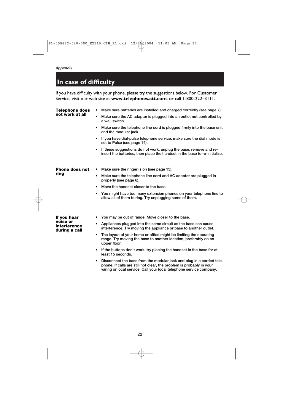 AT&T E2115 User Manual | Page 24 / 27