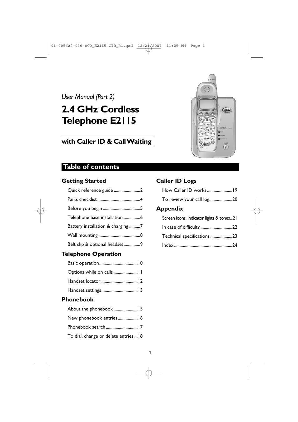 AT&T E2115 User Manual | Page 3 / 27