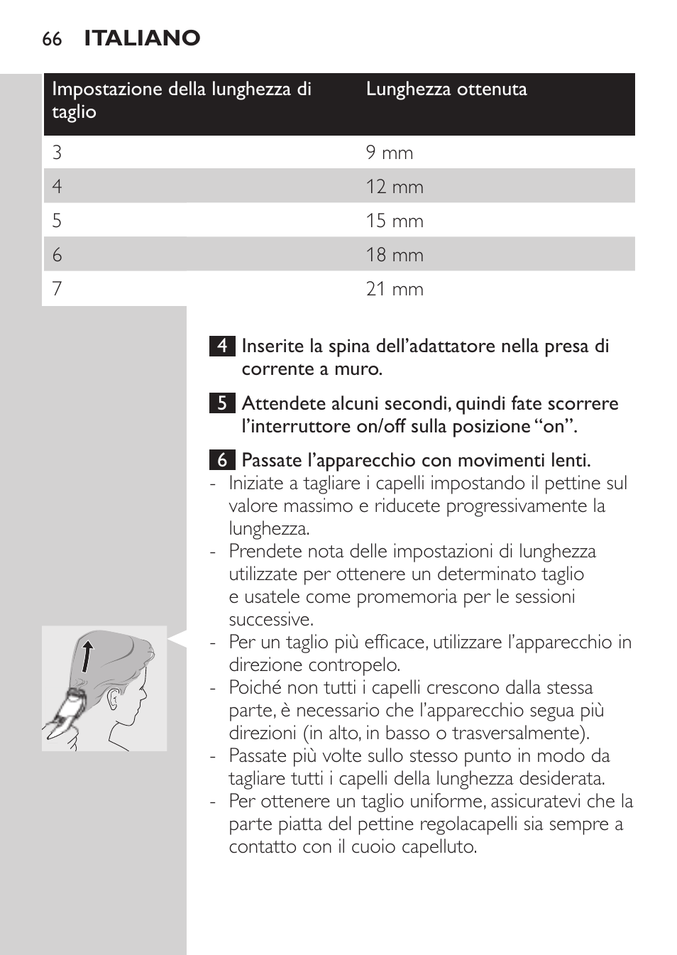 Philips HAIRCLIPPER Series 1000 Tondeuse cheveux User Manual | Page 66 / 108