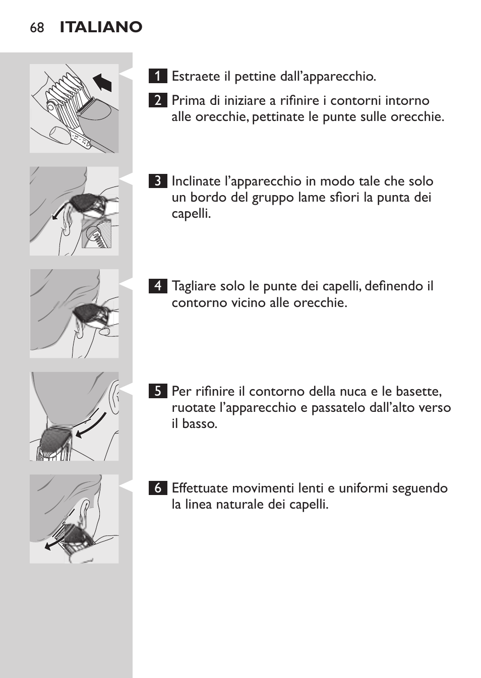 Philips HAIRCLIPPER Series 1000 Tondeuse cheveux User Manual | Page 68 / 108