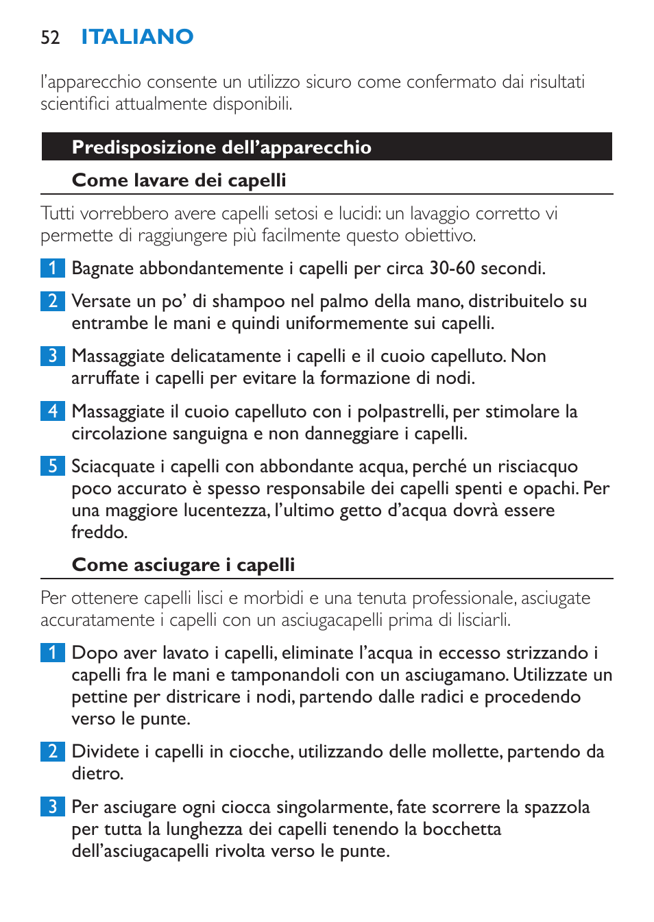 Campi elettromagnetici (emf) | Philips SalonStraight Essential Lisseur User Manual | Page 52 / 100