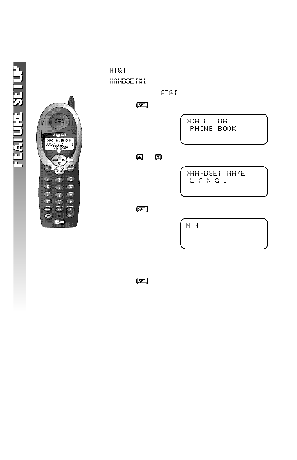 Handset name | AT&T 2320 User Manual | Page 13 / 52