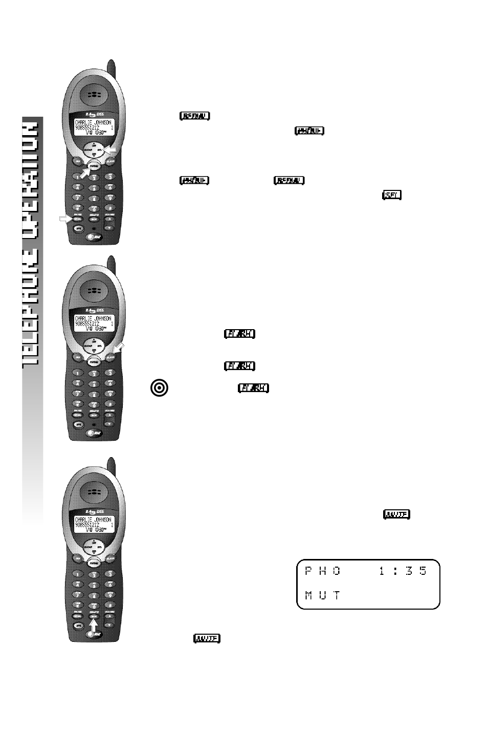 Redial, Flash/call waiting, M u t e | AT&T 2320 User Manual | Page 19 / 52