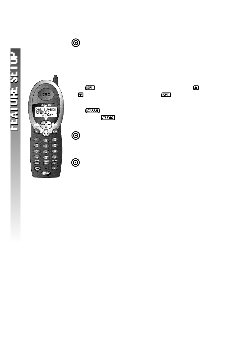 Feature setup | AT&T 2320 User Manual | Page 9 / 52