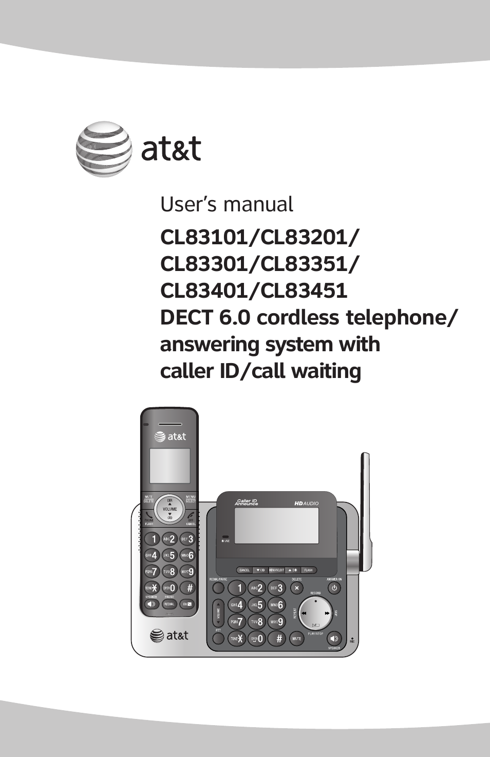 AT&T CL83301 User Manual | 118 pages