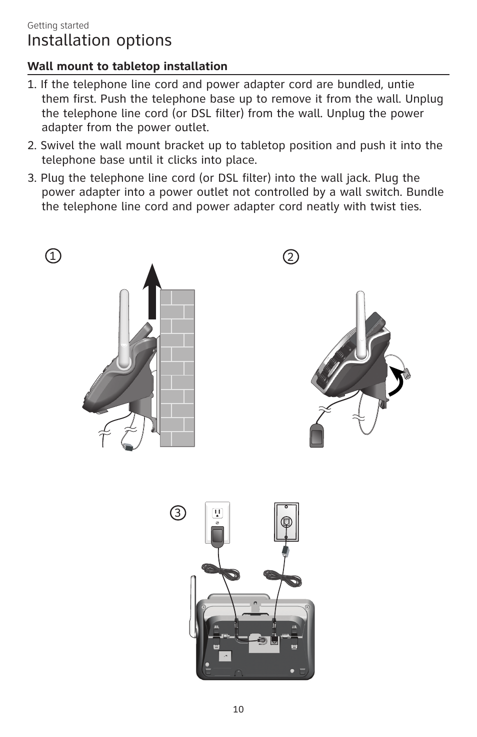Installation options | AT&T CL83301 User Manual | Page 16 / 118