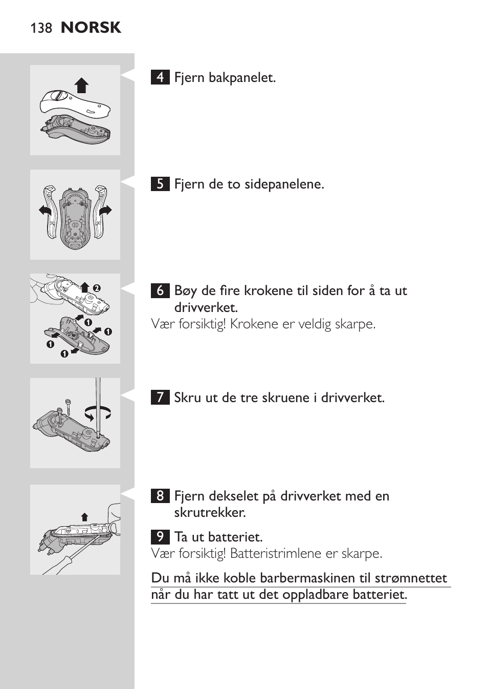 Philips Rasoir électrique User Manual | Page 136 / 180