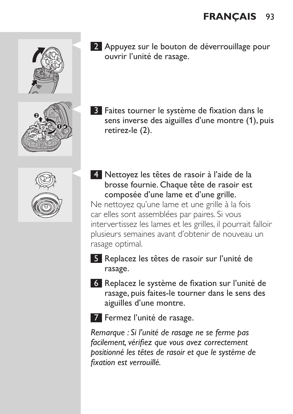 Philips Rasoir électrique User Manual | Page 91 / 180