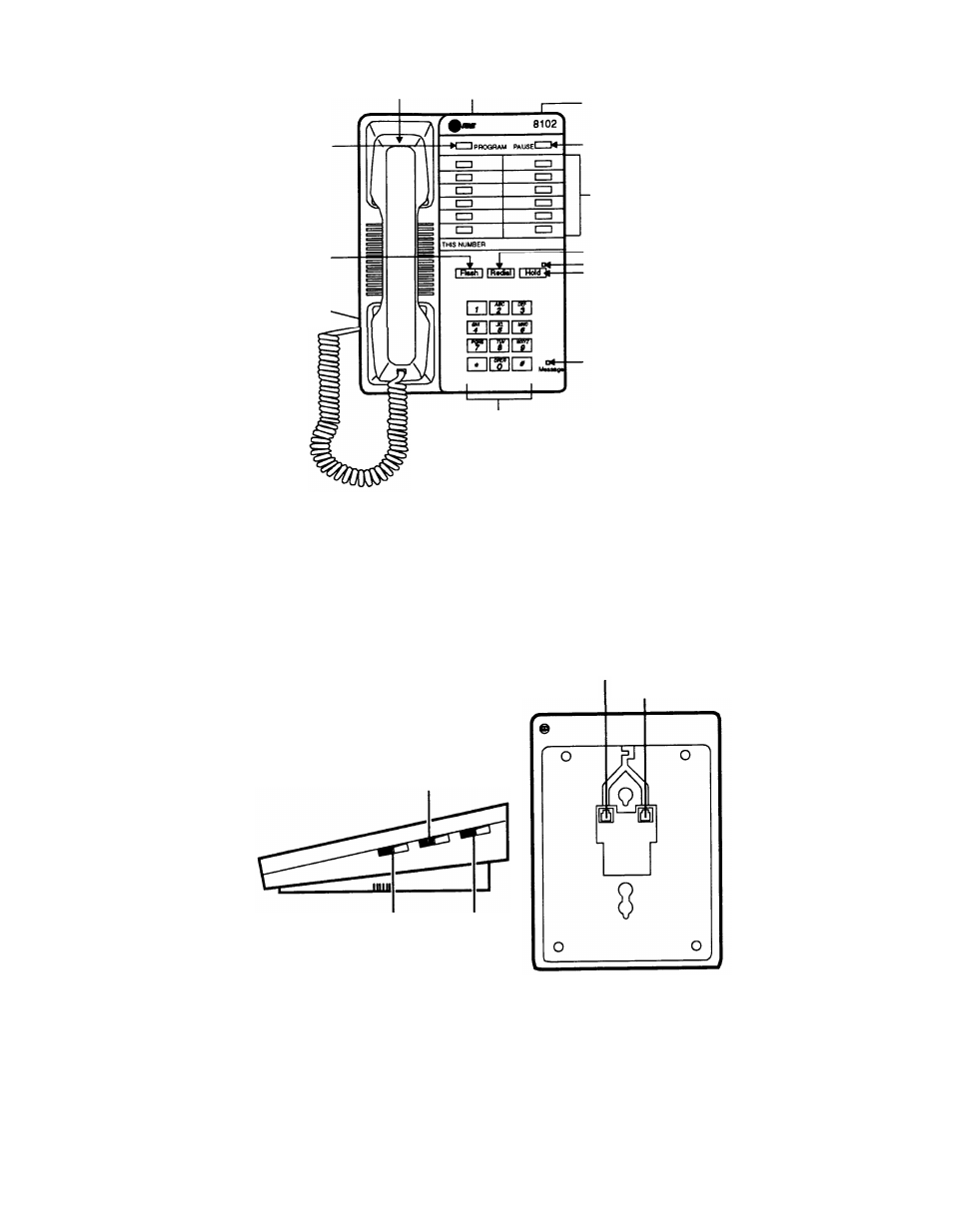 Side view, Bottom view | AT&T Generic 1 User Manual | Page 8 / 44