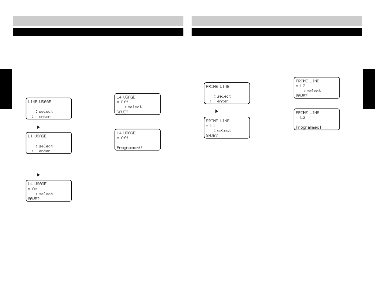 Programming options, Programming the line usage, Setting the prime line | AT&T SBC-420 User Manual | Page 9 / 26