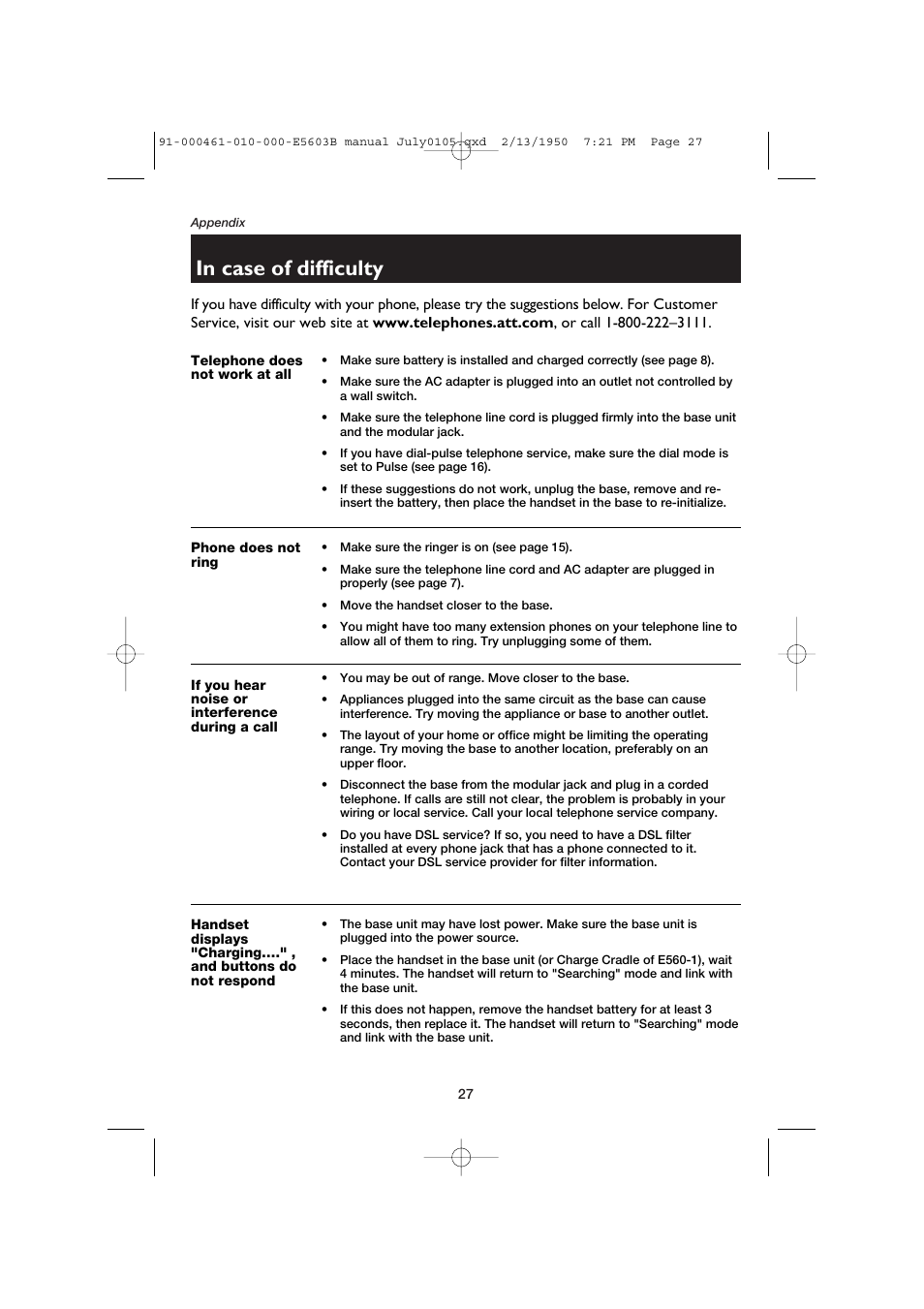 AT&T E5600 User Manual | Page 29 / 32