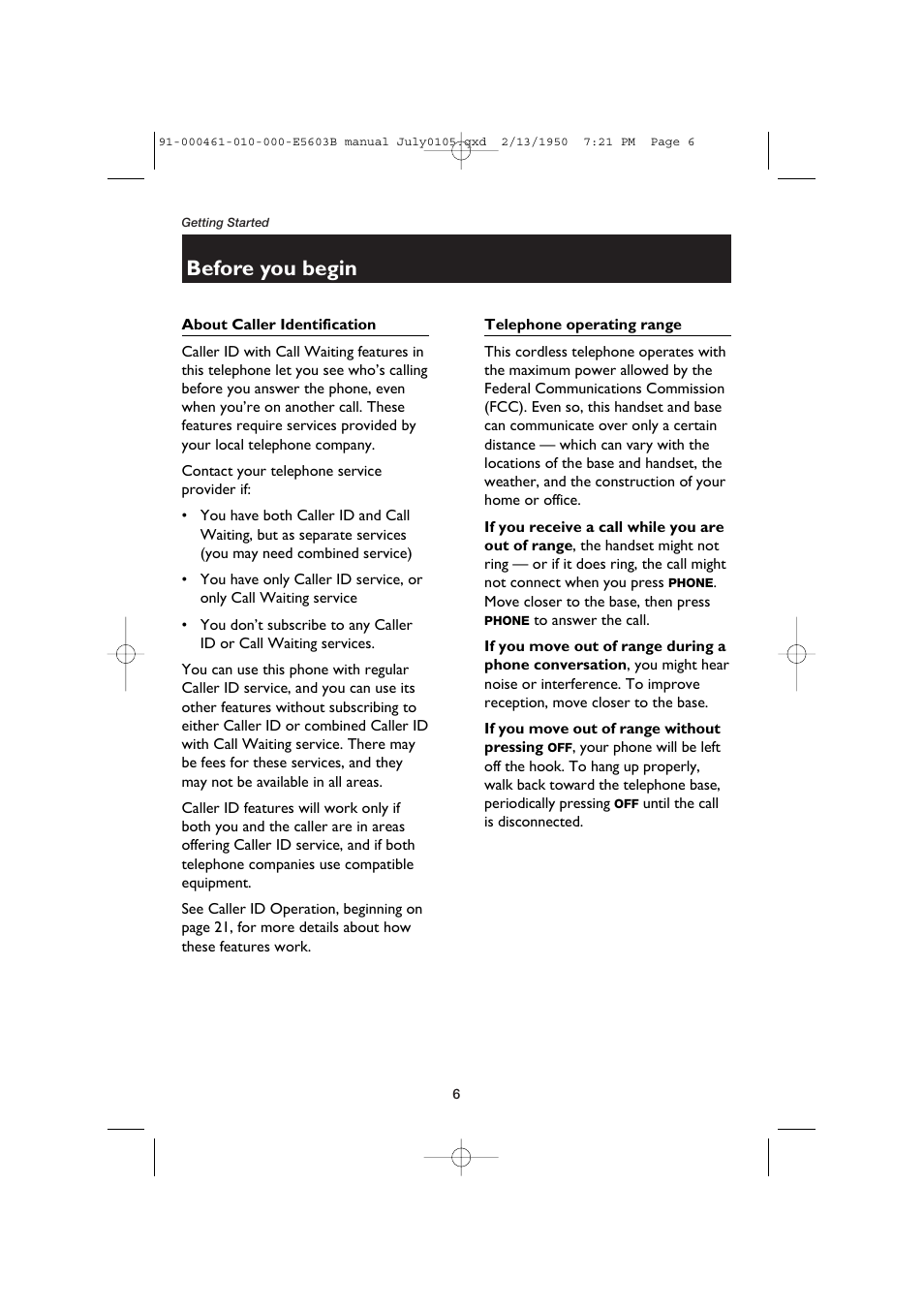 Before you begin | AT&T E5600 User Manual | Page 8 / 32