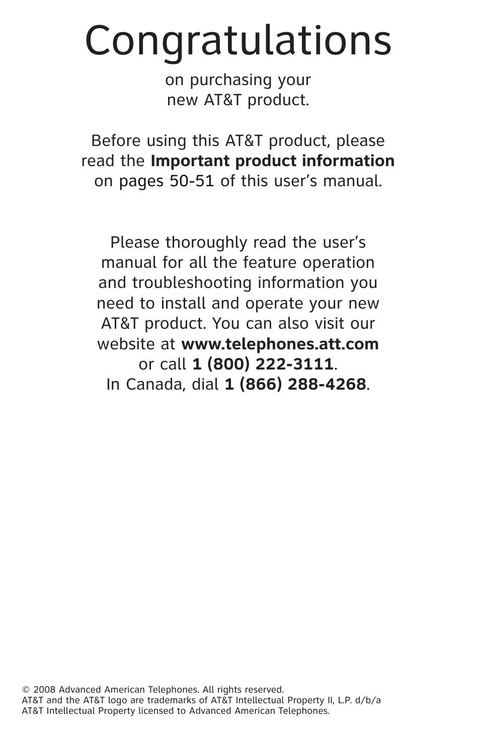 AT&T 1040 User Manual | Page 2 / 74