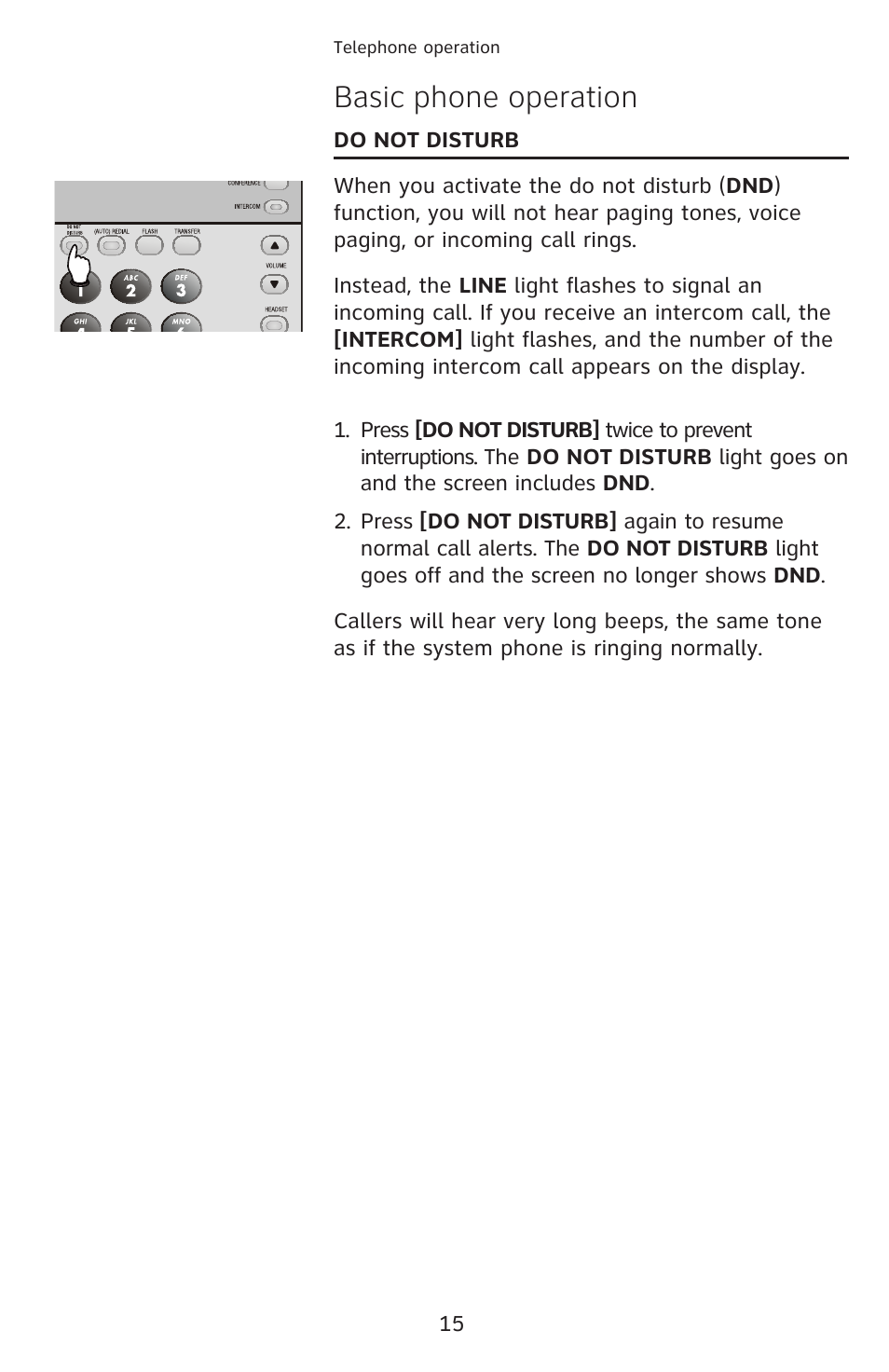 Basic phone operation | AT&T 1040 User Manual | Page 21 / 74